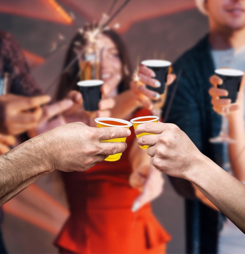 MUNILAIL 100 Pack 2 oz Plastic Shot Cups Disposable Shot Glasses Yellow Shot Cups for Party Wedding Wine Beer Shooting Games Mini Shot Cups - Image 4